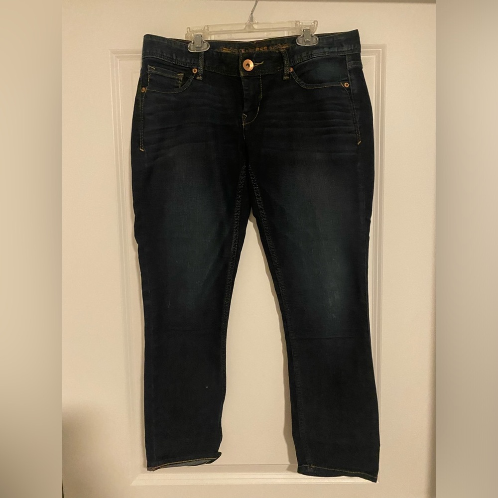 Express Dark Indigo Women's Straight Leg Jeans